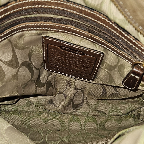 Coach REHAB Dark Brown Suede Bag Crossbody with Tassel - Picture 10 of 13